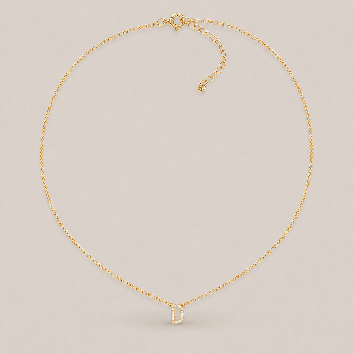 Crystal Initial Necklace