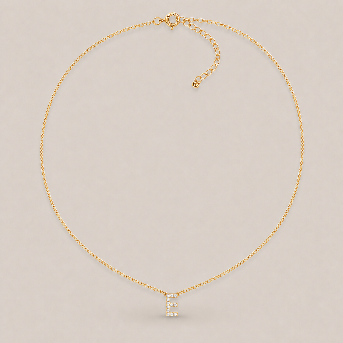 Crystal Initial Necklace