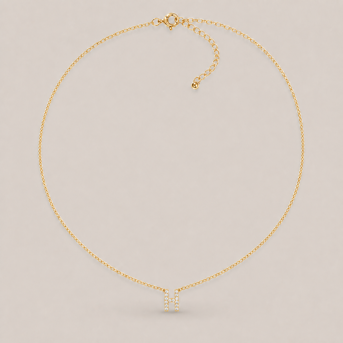Crystal Initial Necklace