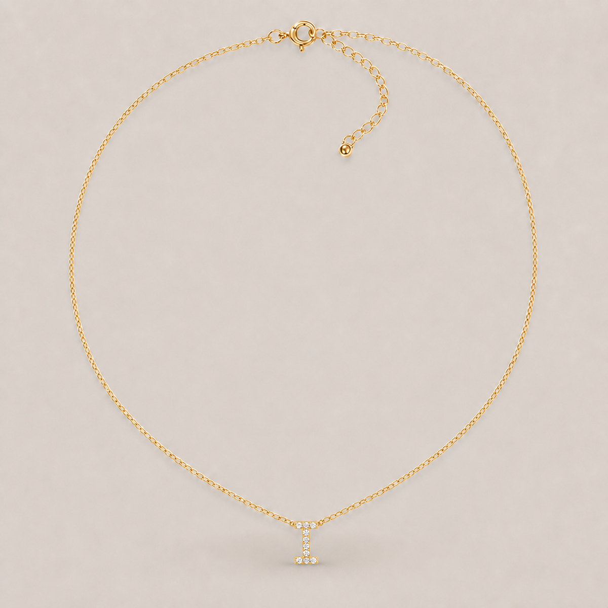 Crystal Initial Necklace