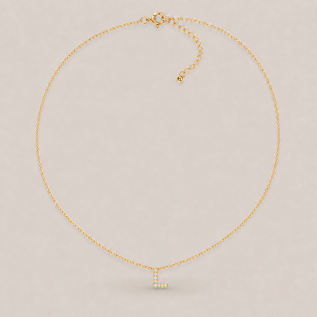 Crystal Initial Necklace