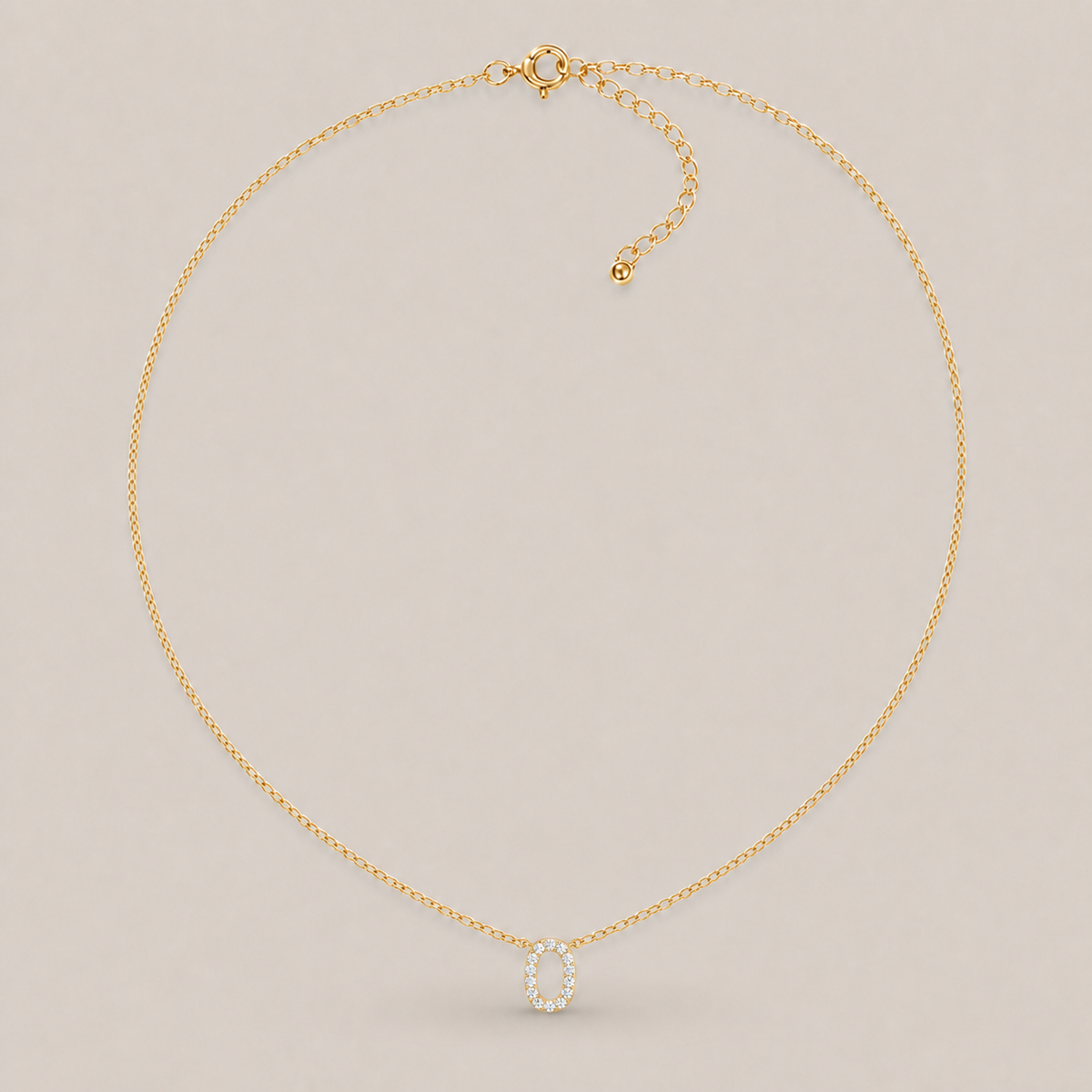 Crystal Initial Necklace