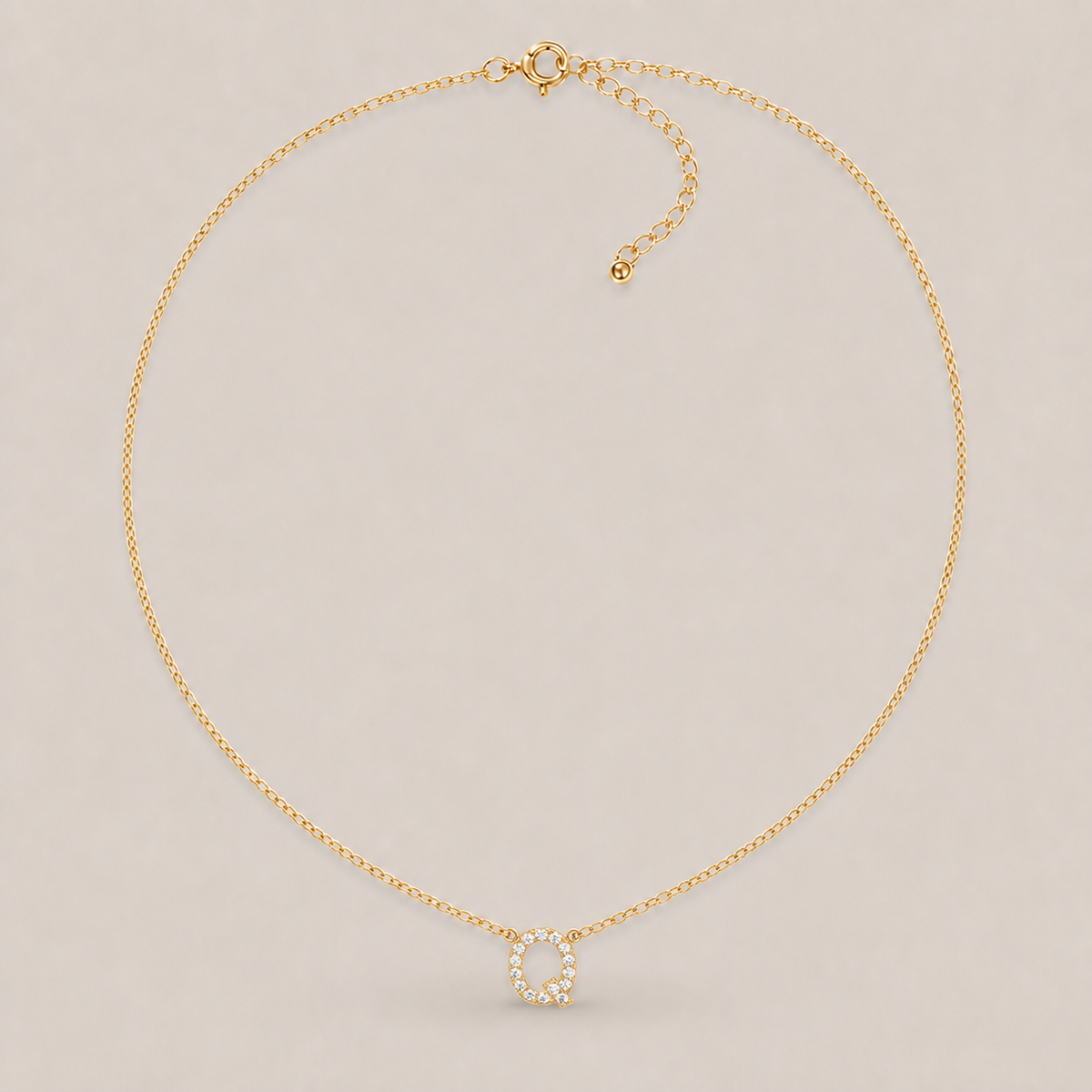 Crystal Initial Necklace