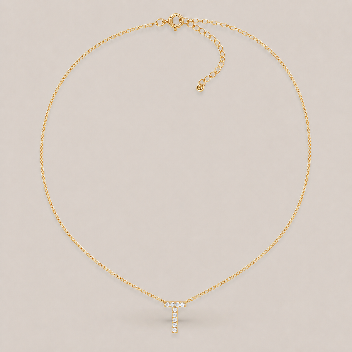Crystal Initial Necklace
