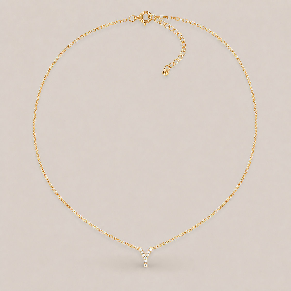 Crystal Initial Necklace