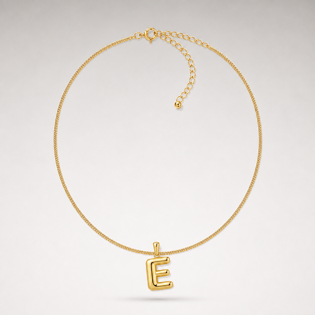 Bubble Initial Necklace