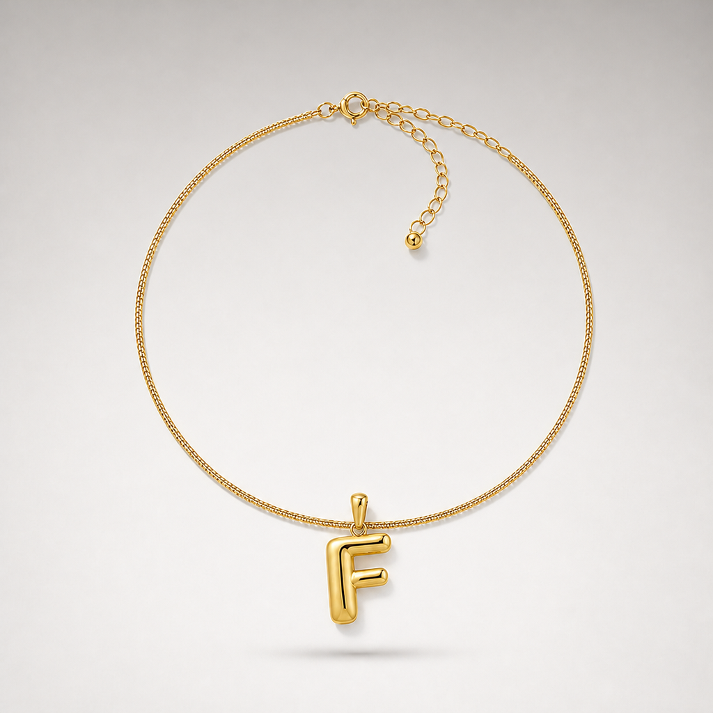 Bubble Initial Necklace