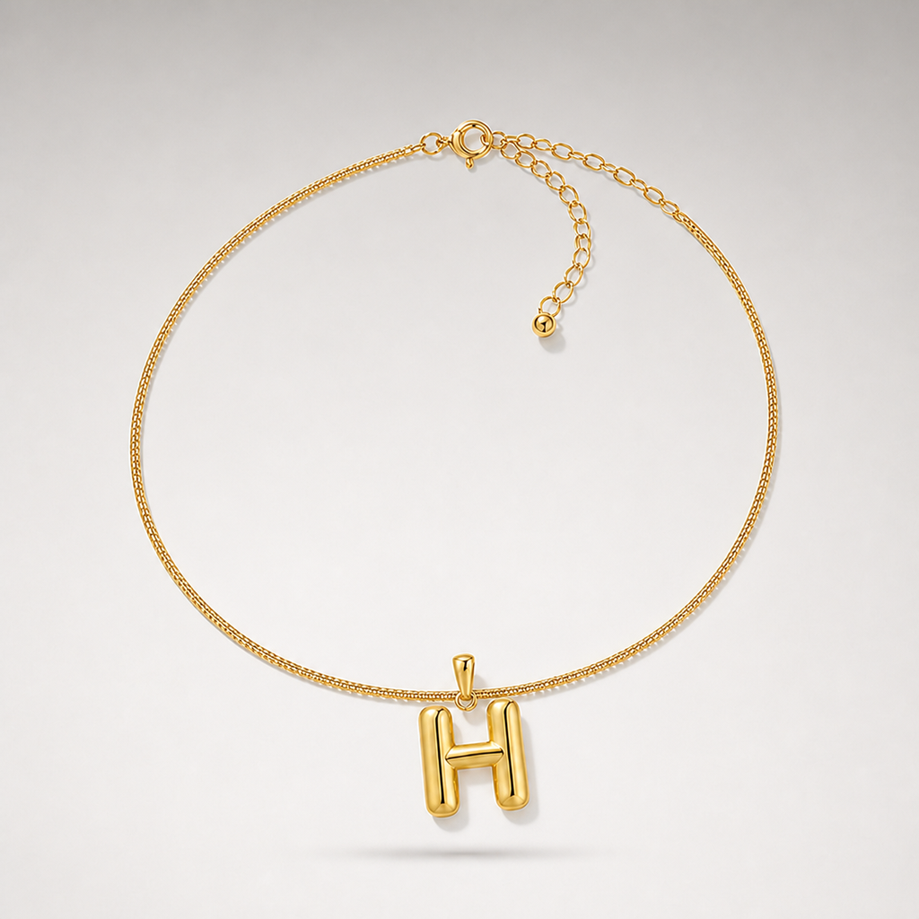 Bubble Initial Necklace