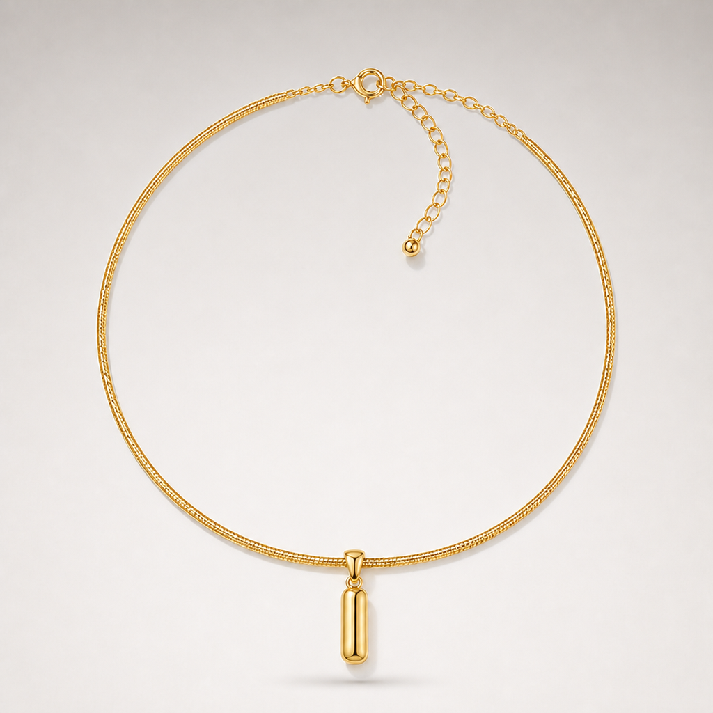 Bubble Initial Necklace