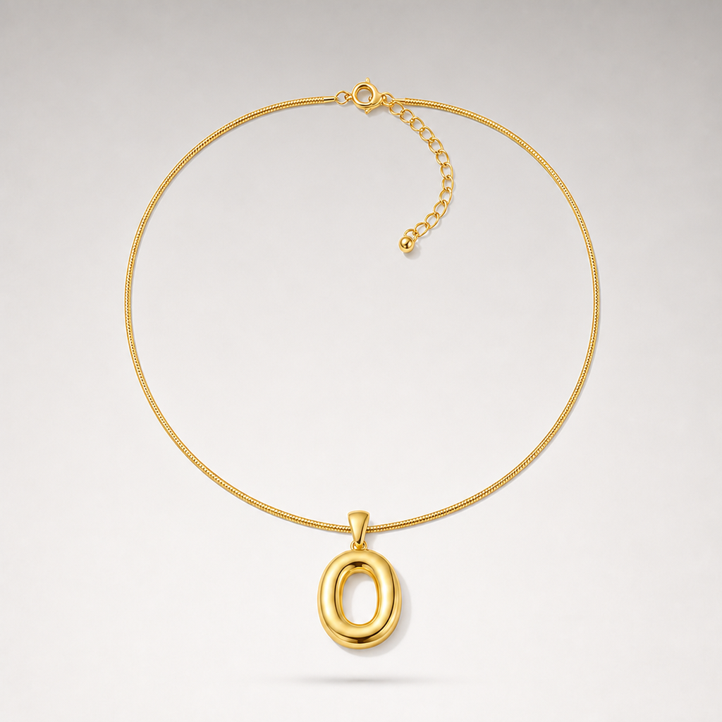 Bubble Initial Necklace