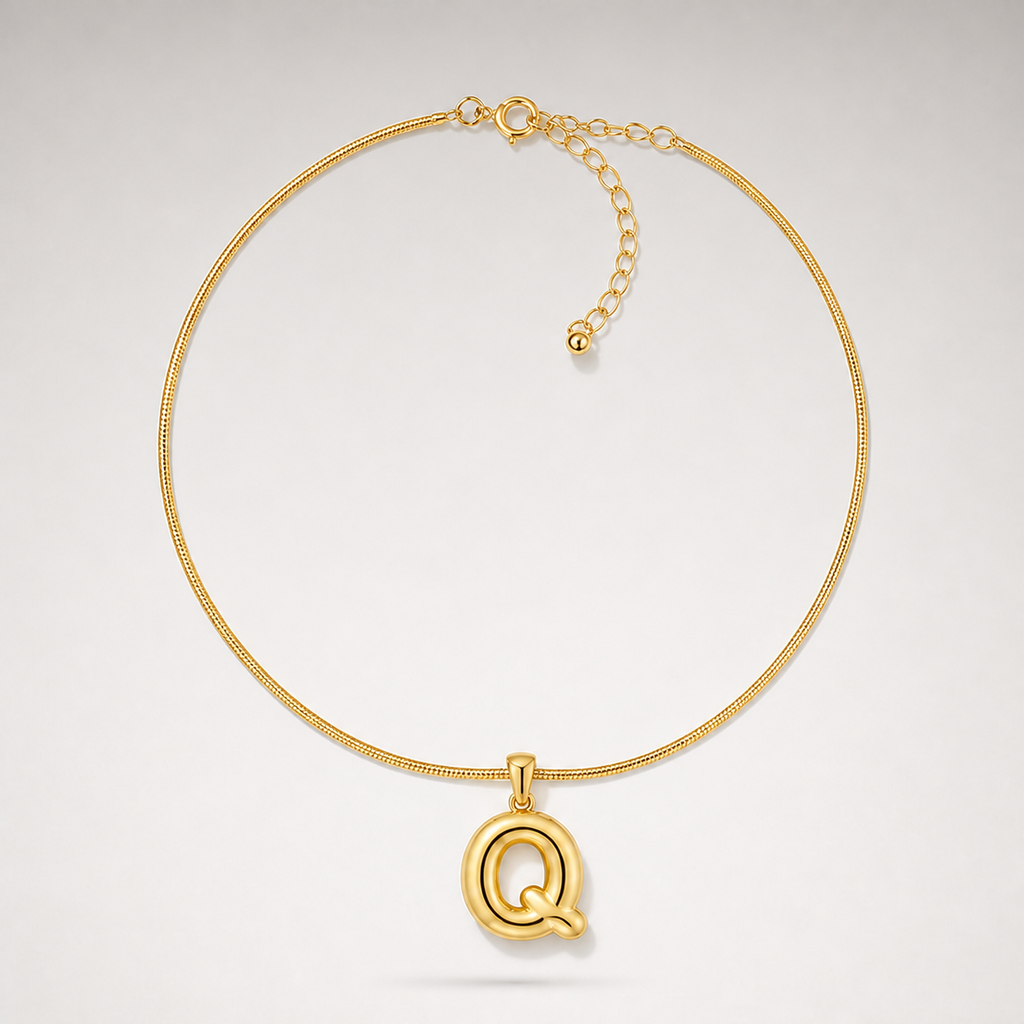 Bubble Initial Necklace
