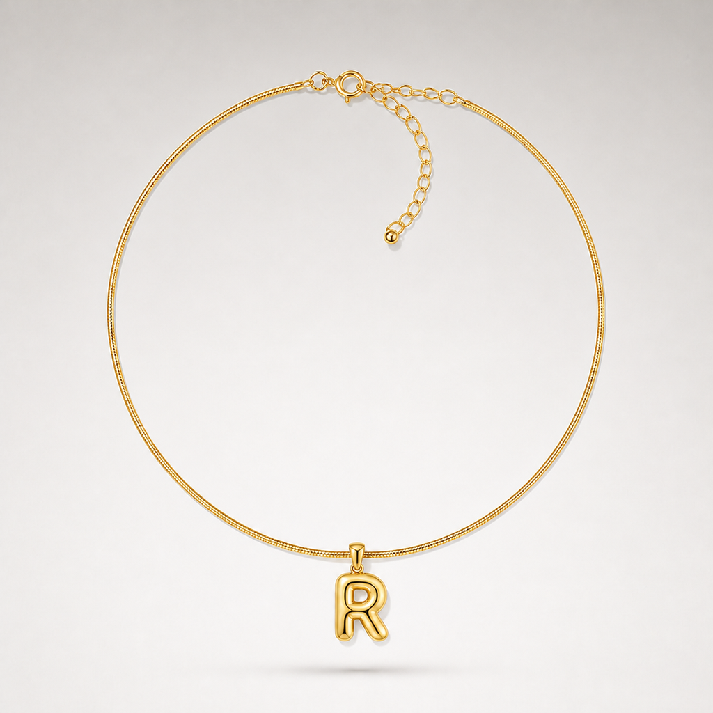 Bubble Initial Necklace