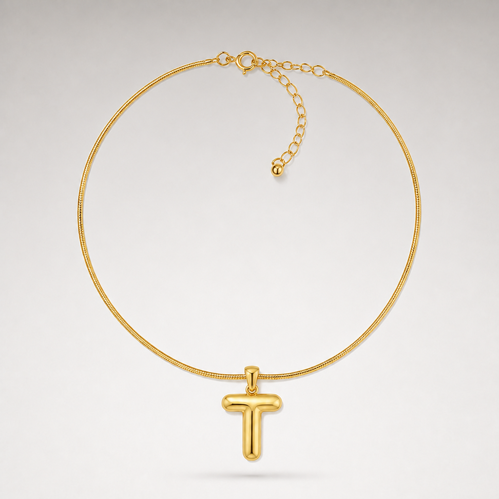 Bubble Initial Necklace