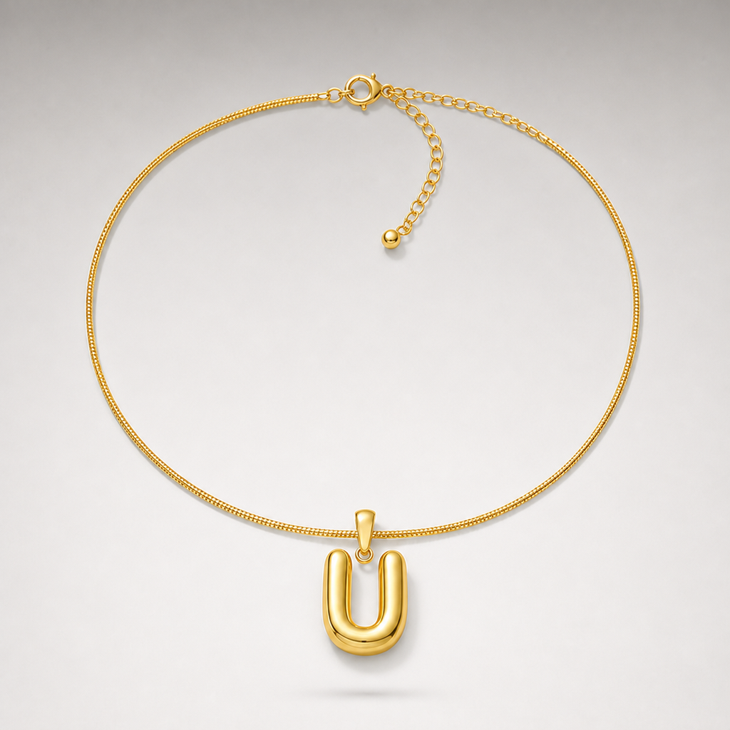 Bubble Initial Necklace