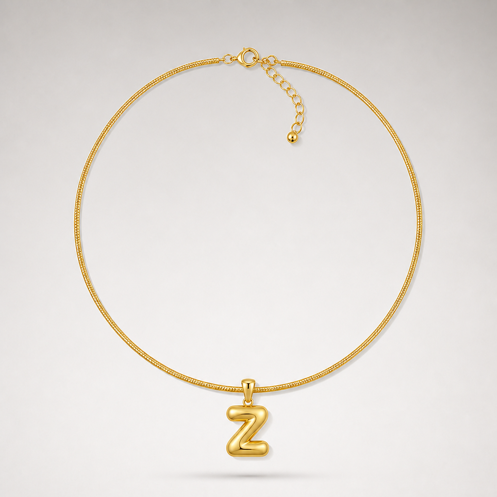 Bubble Initial Necklace