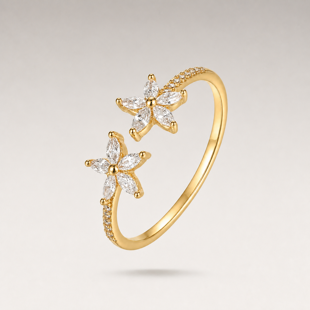 Adjustable Moon & Star Ring